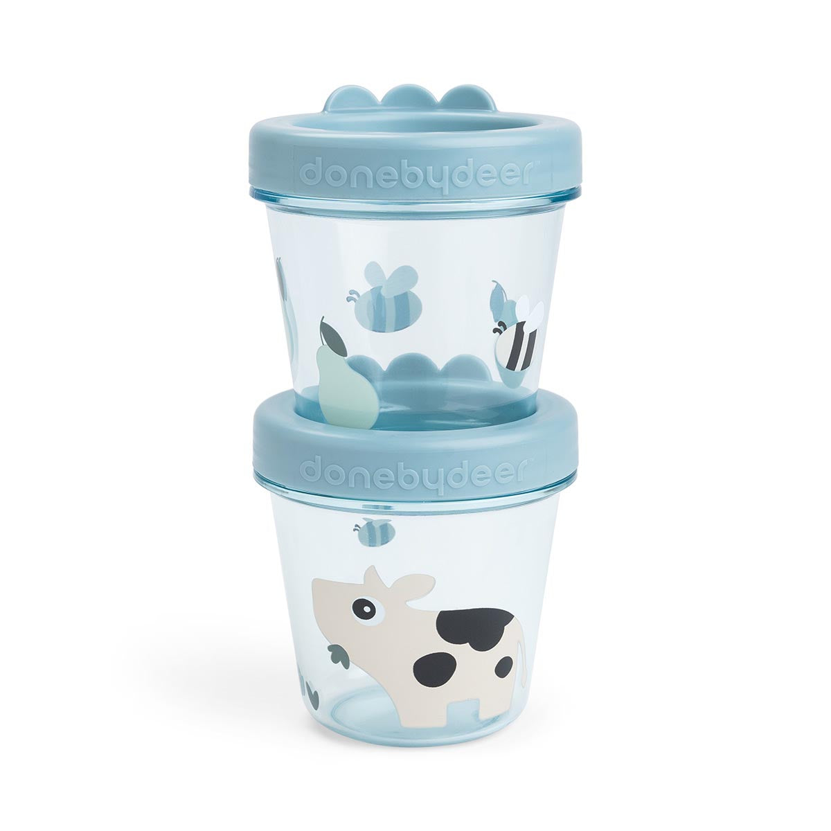 Done by Deer Baby Food Containers 2pk Blue