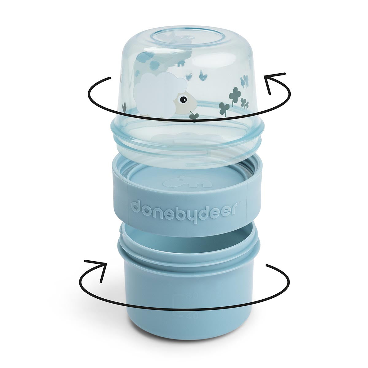 Done by Deer 2-Way Snack Container Blue