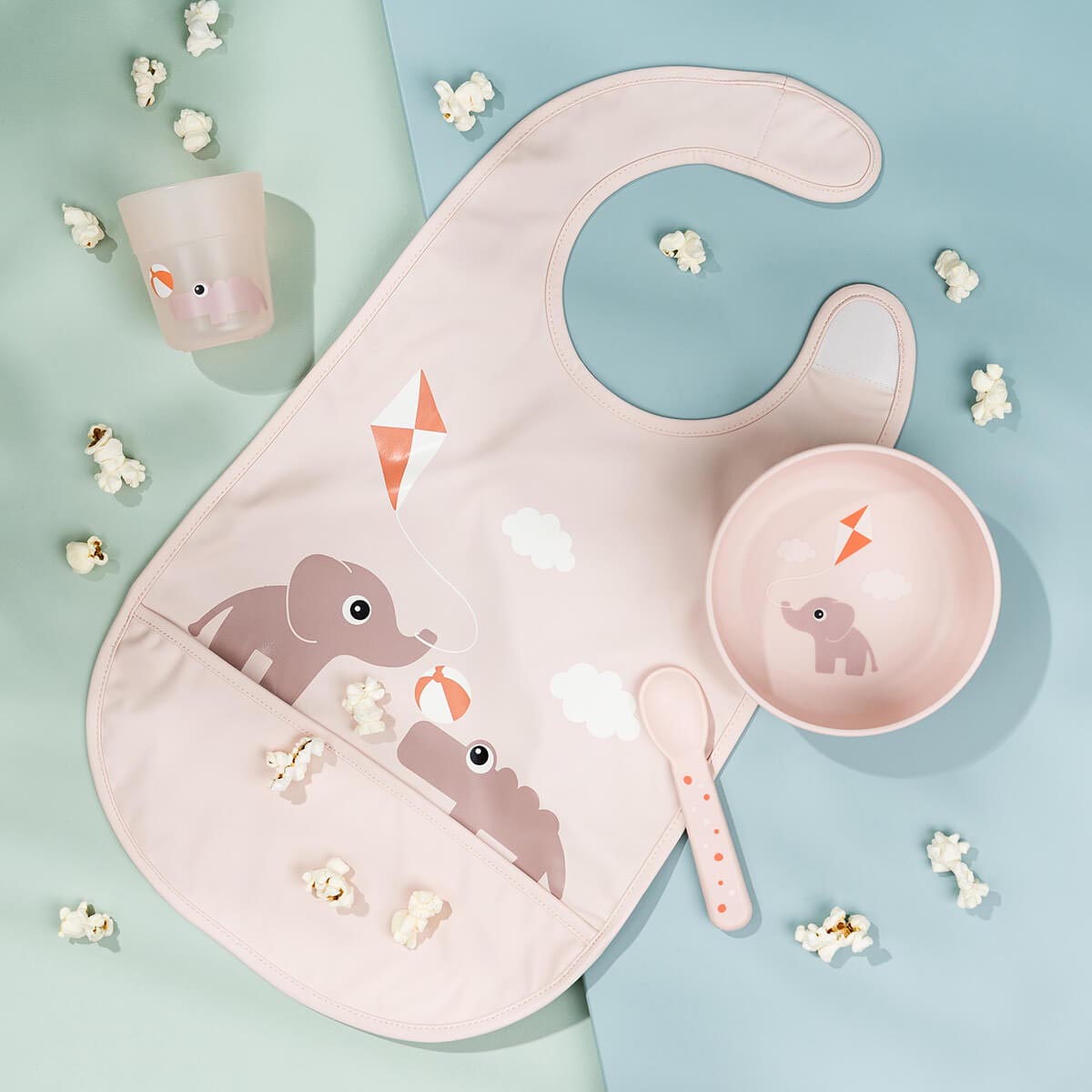 Done by Deer Velcro Bib Playground Powder