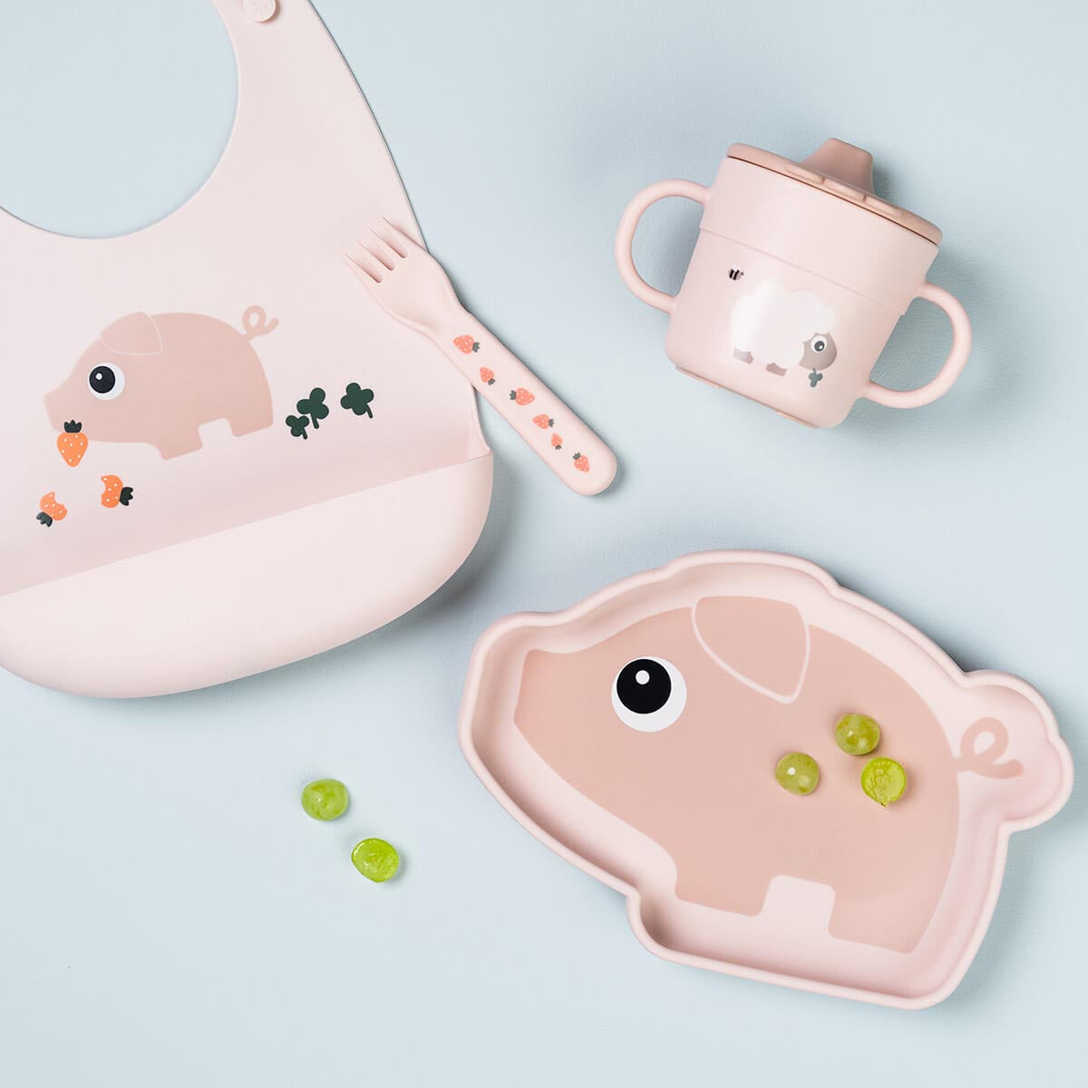 Done by Deer Silicone Bib Pigee Powder