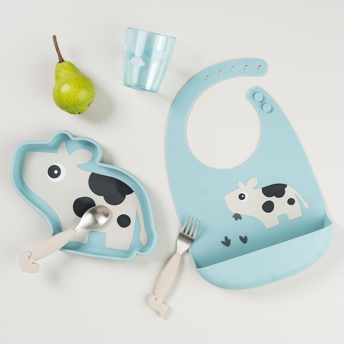 Done by Deer Silicone Bib Dotti Blue
