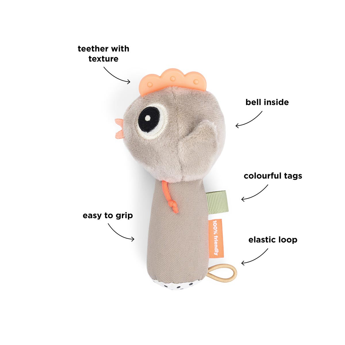 Done by Deer Tiny Sensory Rattle Farm