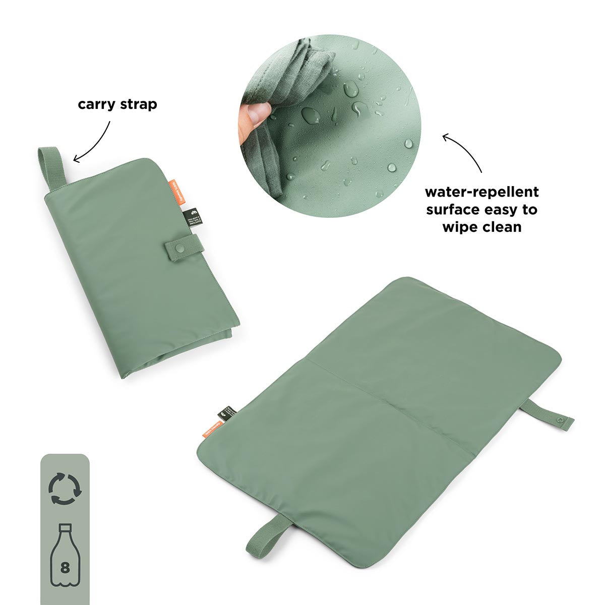 Done by Deer Foldable Changing Mat Green