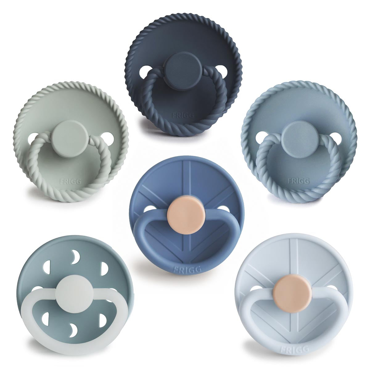 FRIGG Multi Pacifier 6 Pack Silicone