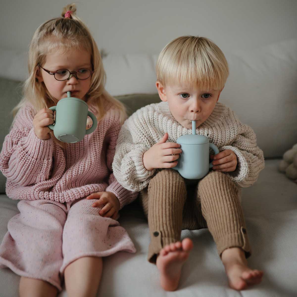 Mushie Training Cup & Straw Sand