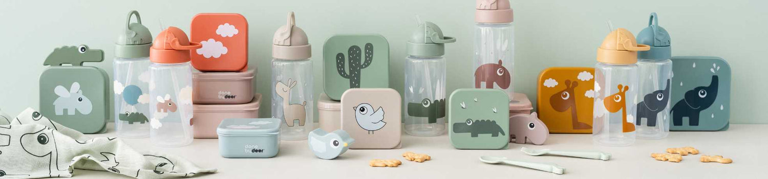 Done by Deer straw bottles and snack containers