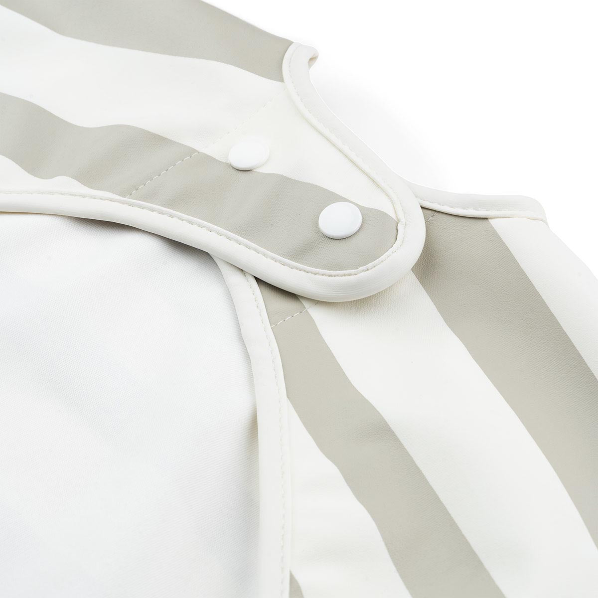 Done by Deer Sleeved Pocket Bib Striped Sand
