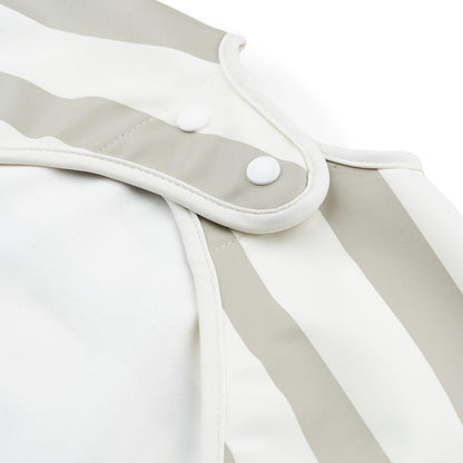 Done by Deer Sleeved Pocket Bib Striped Sand