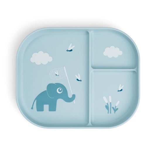Done by Deer Foodie Compartment Plate Elphee Blue