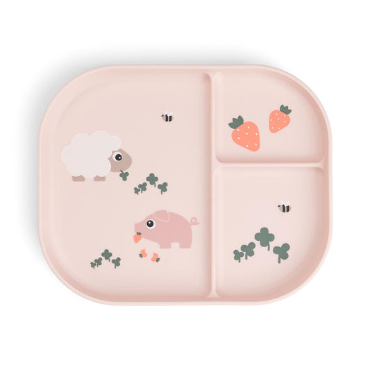 Done by Deer Foodie Compartment Plate Farm Powder