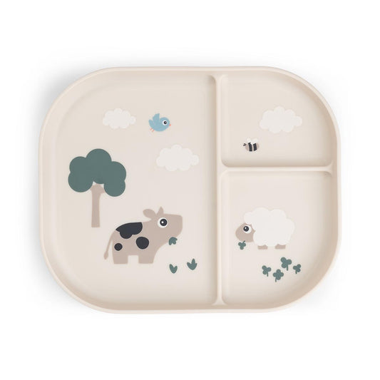 Done by Deer Foodie Compartment Plate Farm Sand