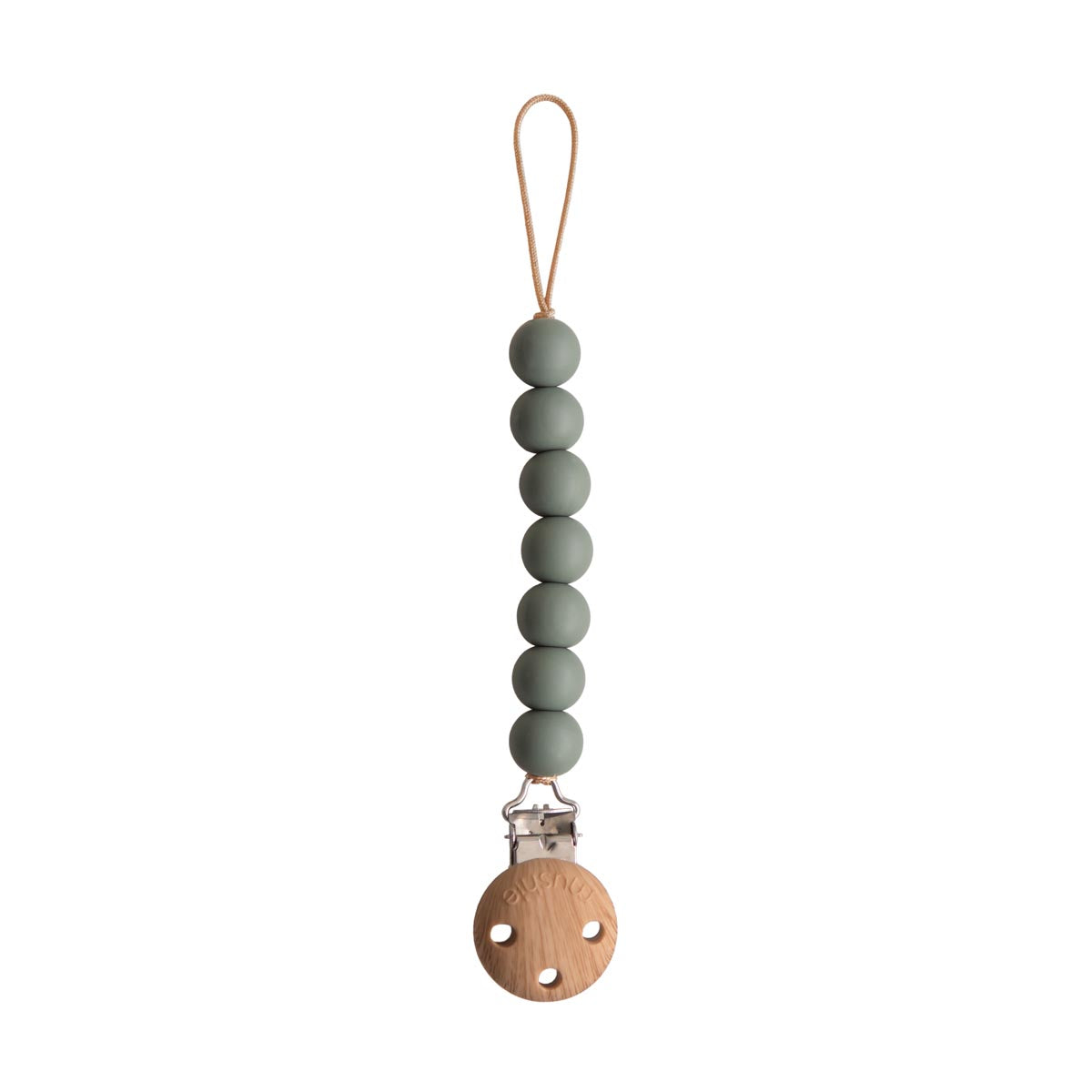 Mushie Halo Pacifier Clip Thyme