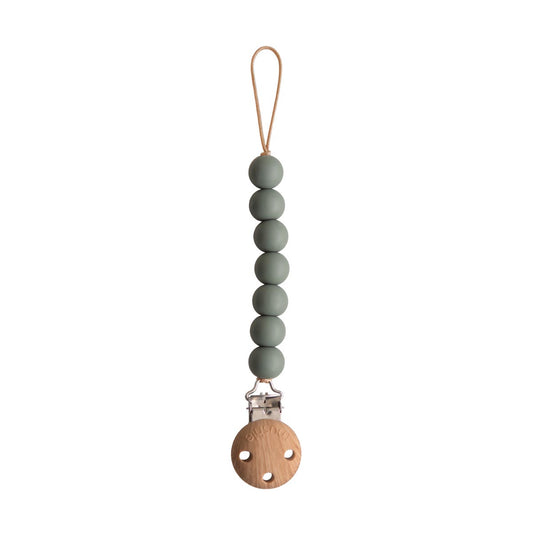Mushie Halo Pacifier Clip Thyme