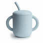 Mushie Training Cup & Straw Powder Blue