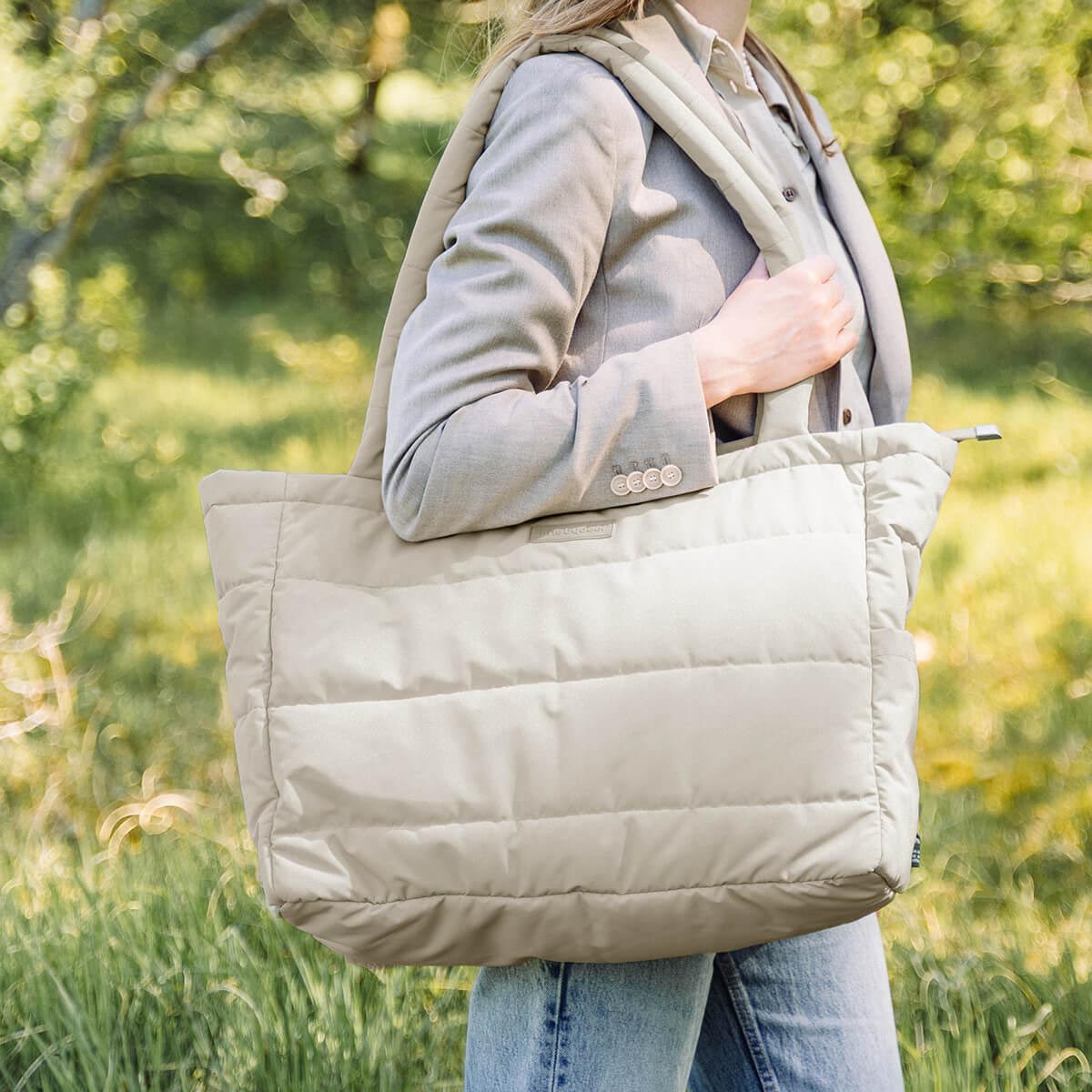 Done by Deer Quilted Changing Tote Sand