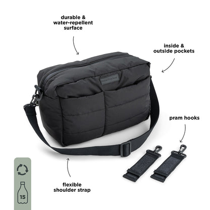 Done by Deer Quilted Stroller Bag Black