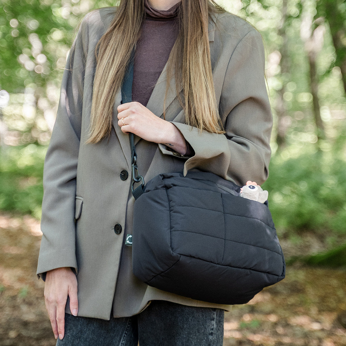Done by Deer Quilted Stroller Bag Black