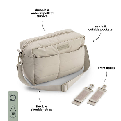Done by Deer Quilted Stroller Bag Sand