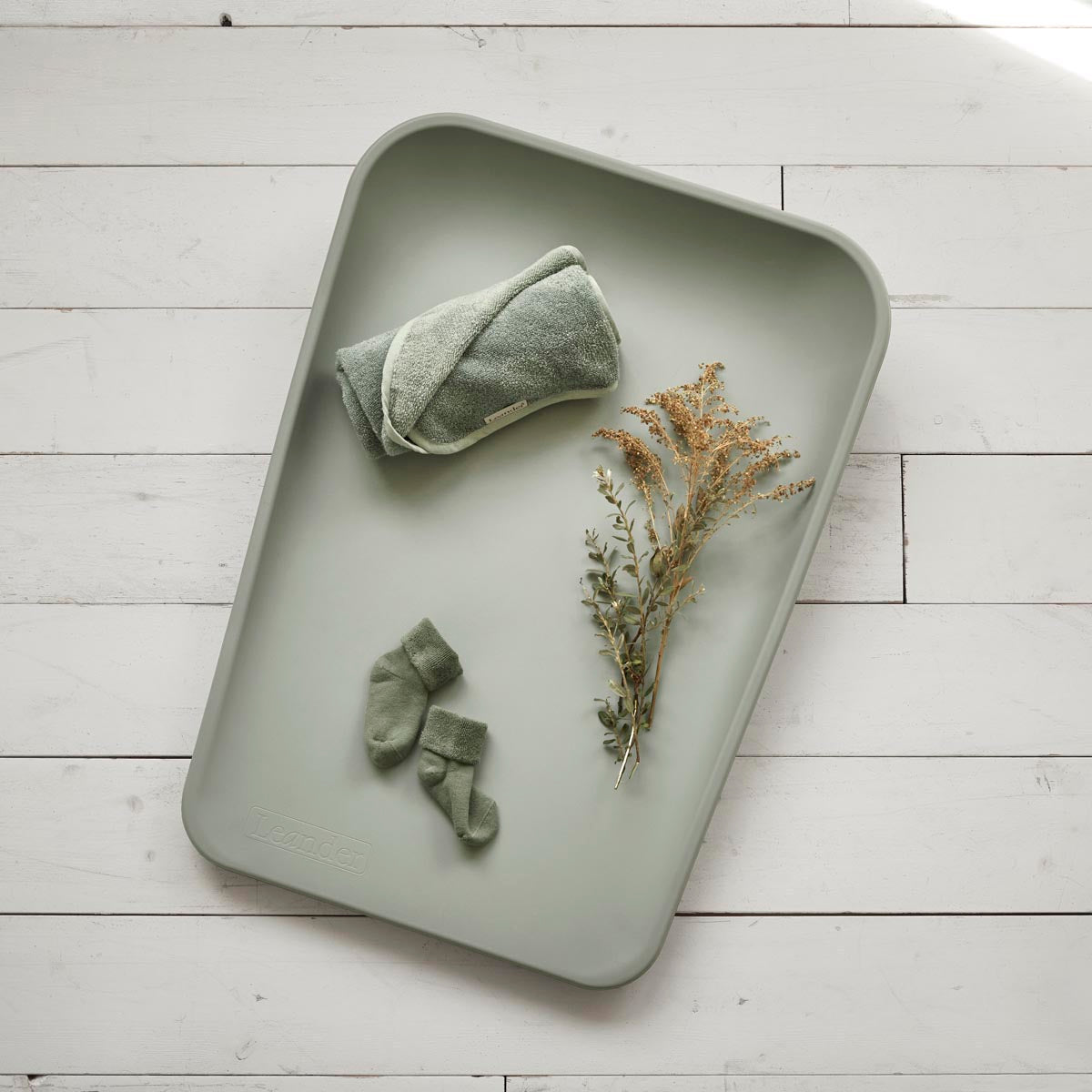 Leander Matty Change Mat Sage Green