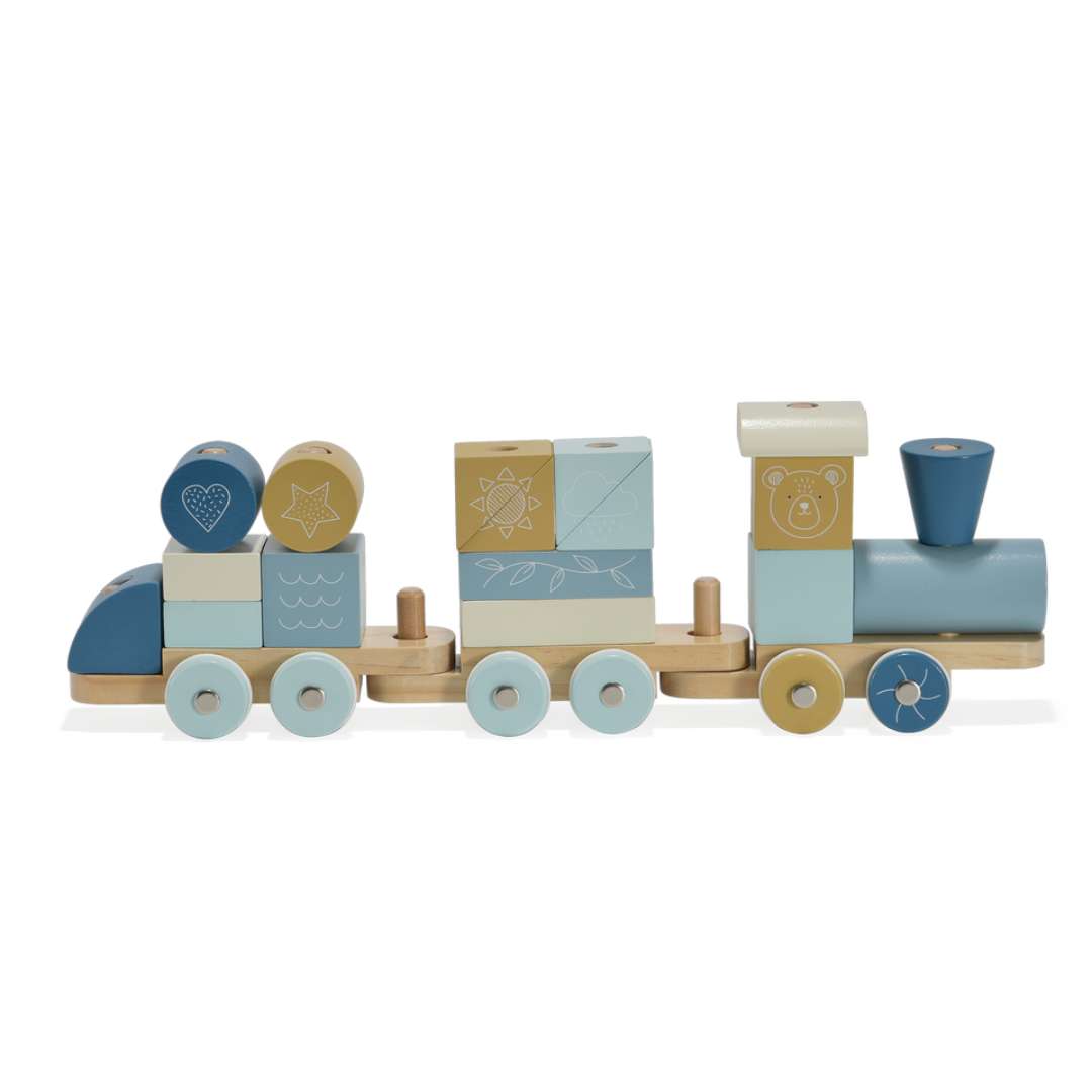 Moover Toys Essentials Block Train Blue